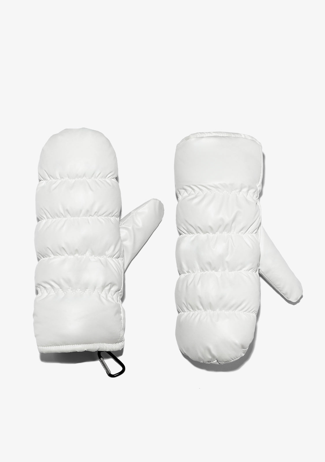 Nordic Bomb Puffer Mittens White