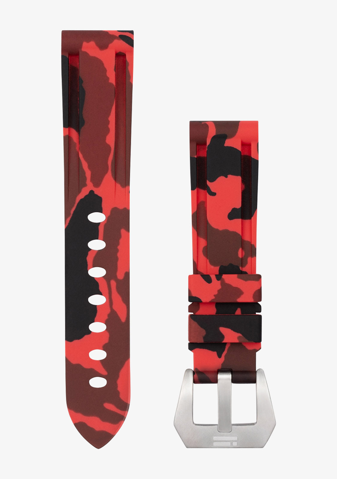 Silicone Band Camo Red