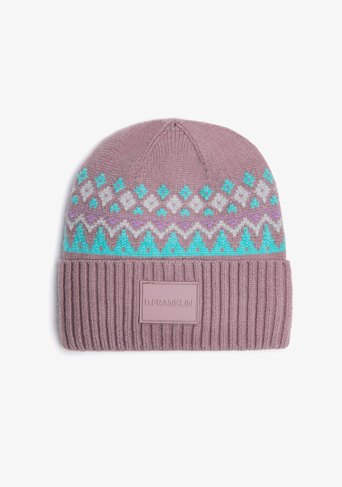 Nordic TRK Fair Isle Beanie Pink