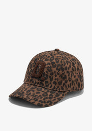 Leopard Baseball Cap Brown