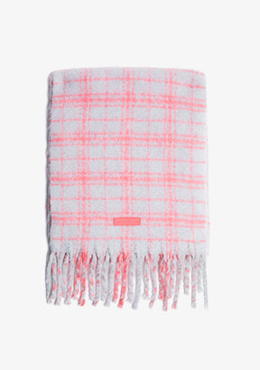 Nordic Bomb Plaid Scarf Grey