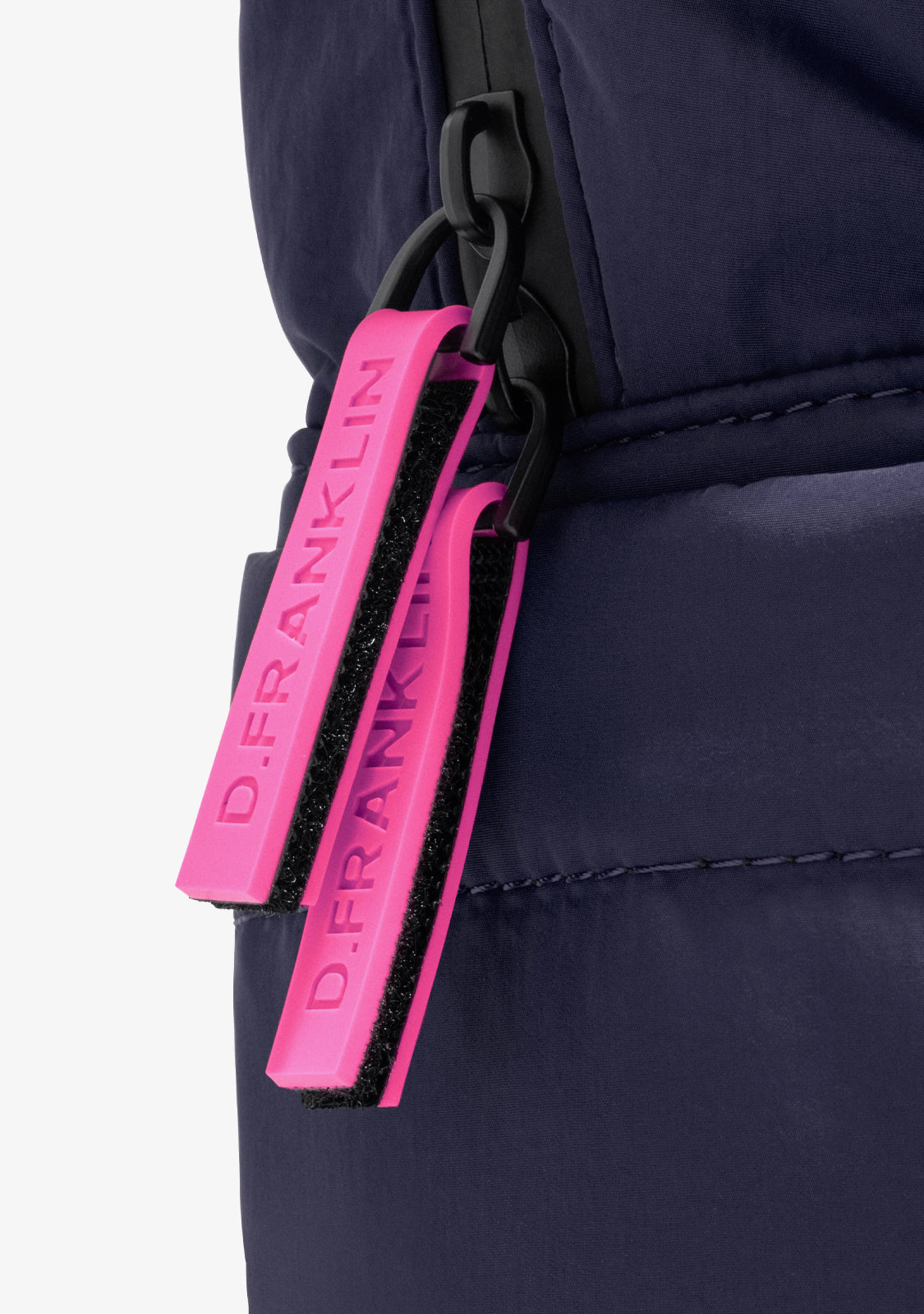 Multi-Pocket Nylon Backpack Navy + Custom Set Fuchsia