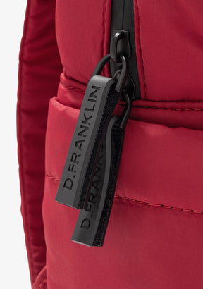 Multi-Pocket Nylon Backpack Red