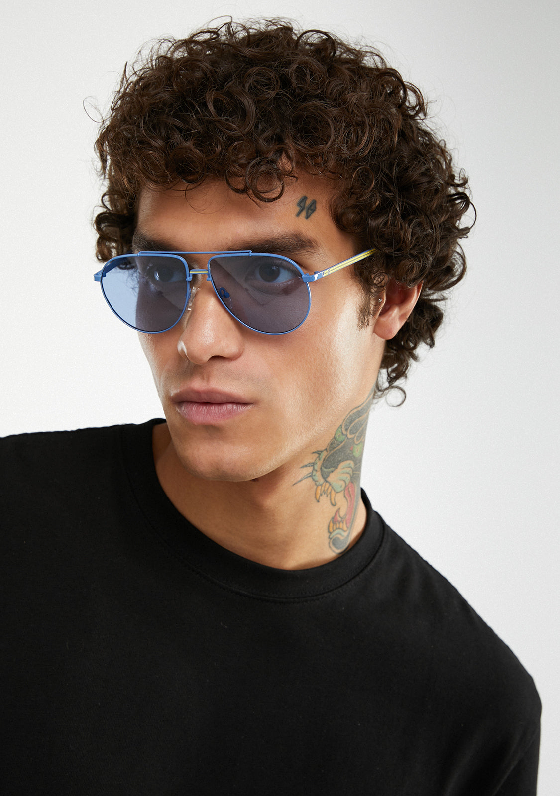 Aviator glasses blue online