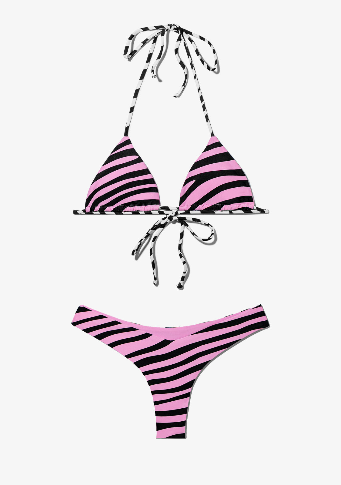 Samoa Top + Fiji Bottom Bikini Zebra Pink