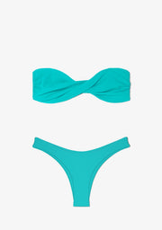 Harper Top + Ava Bottom Aqua Blue Bikini