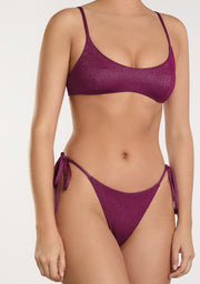 Zoe Top + Lilo Bottom Mulberry Glimmer Bikini