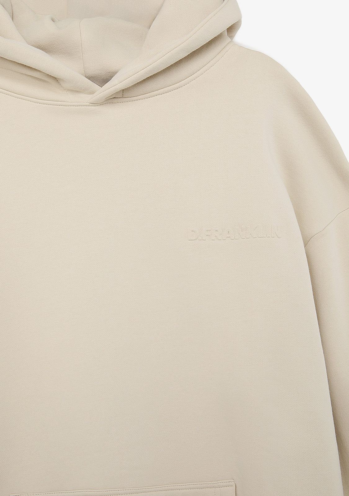 Clean-Cut Oversize Hoodie Off-White