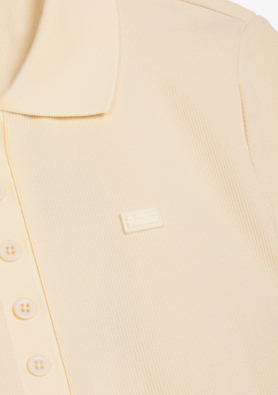 Rib Polo Top Butter