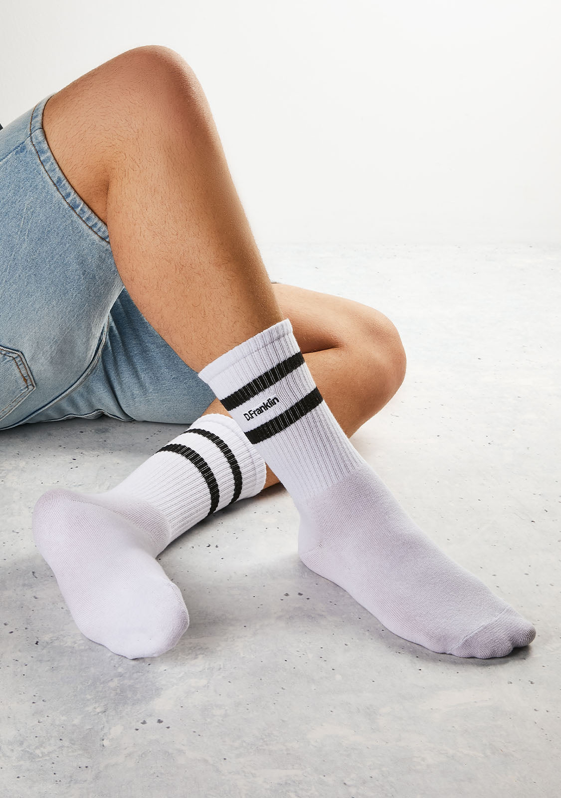 DF 2 Stripes Socks White