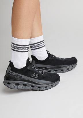 DF 3 Glitter Stripes Socks 3 Pack White