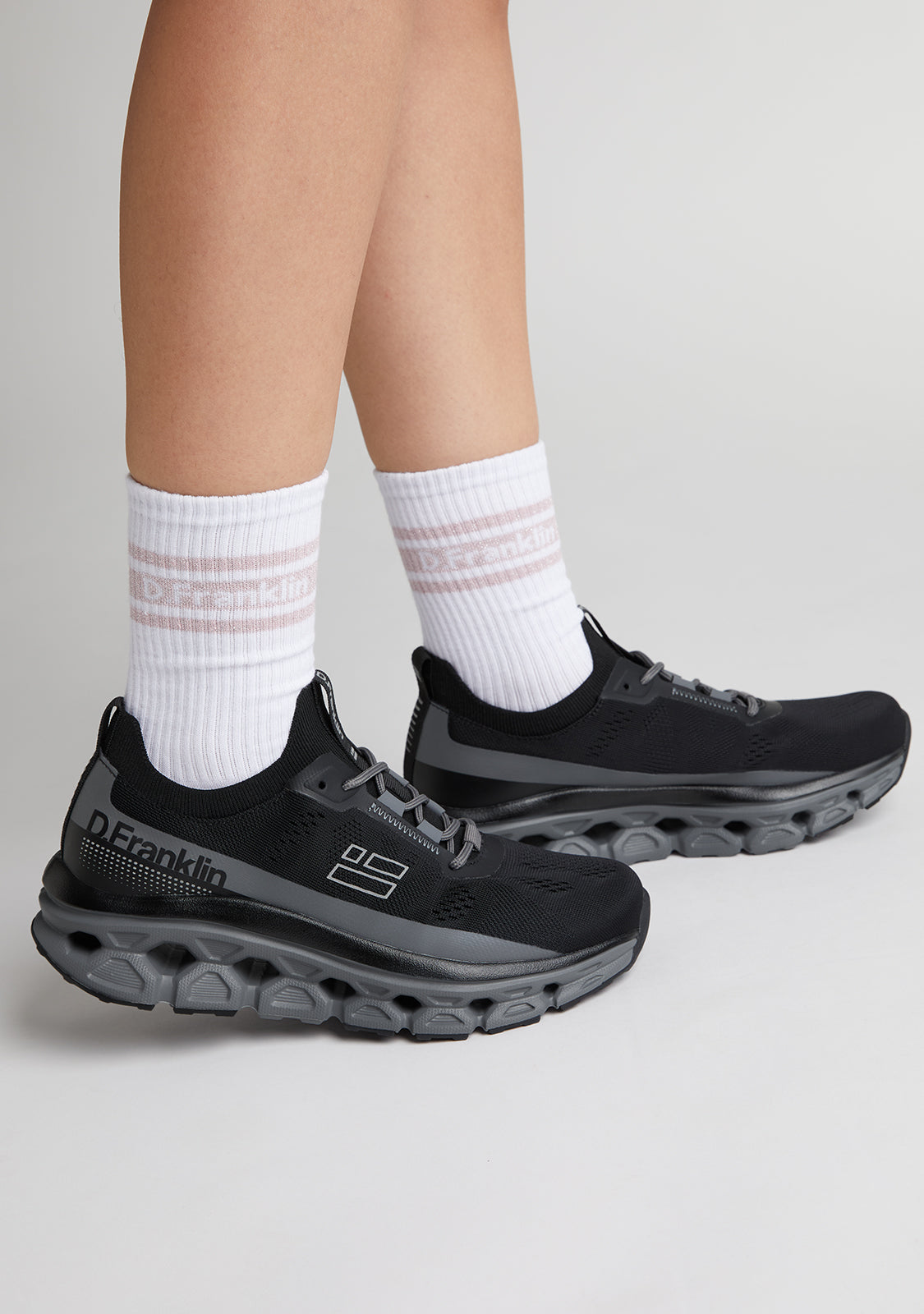 DF 3 Glitter Stripes Socks 3 Pack White