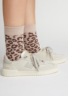 Leopard Socks Sand