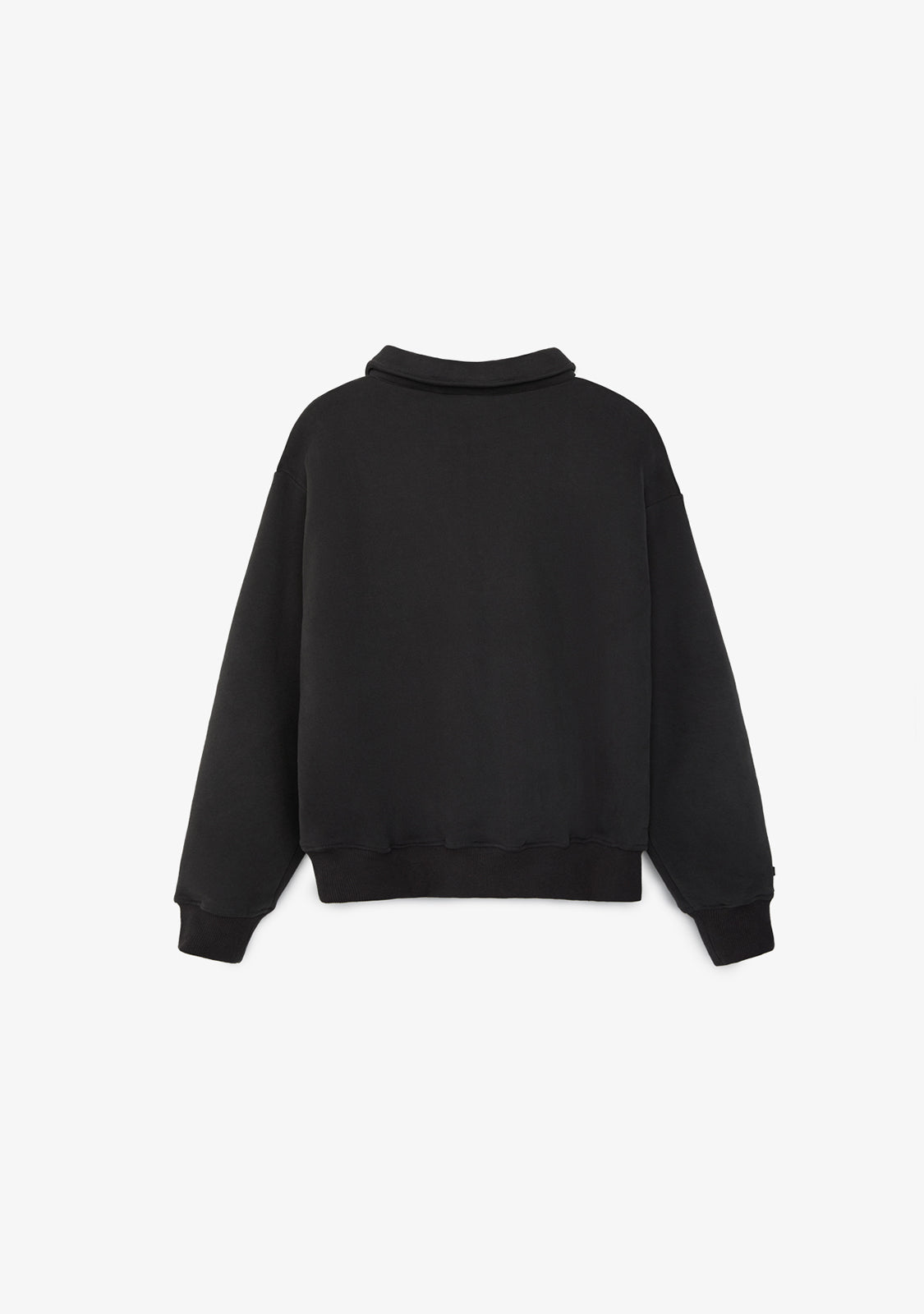 Cropped Polo Sweatshirt Anthracite