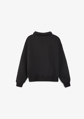 Cropped Polo Sweatshirt Anthracite