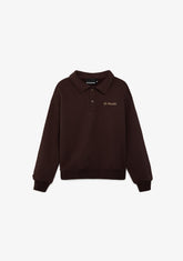 Cropped Polo Sweatshirt Brown