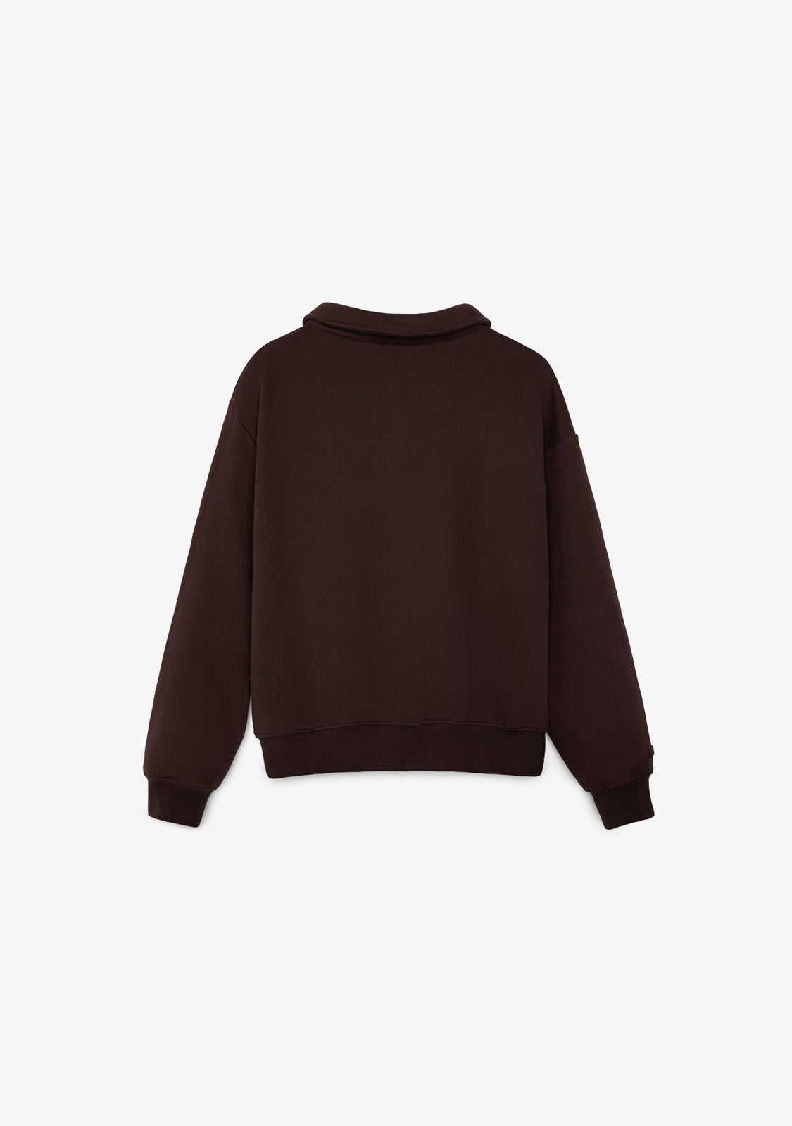 Cropped Polo Sweatshirt Brown