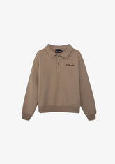 Cropped Polo Sweatshirt Sand
