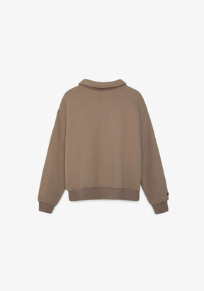 Cropped Polo Sweatshirt Sand