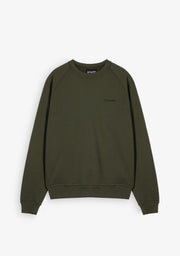 Crew Neck Army Green Sweatshirt