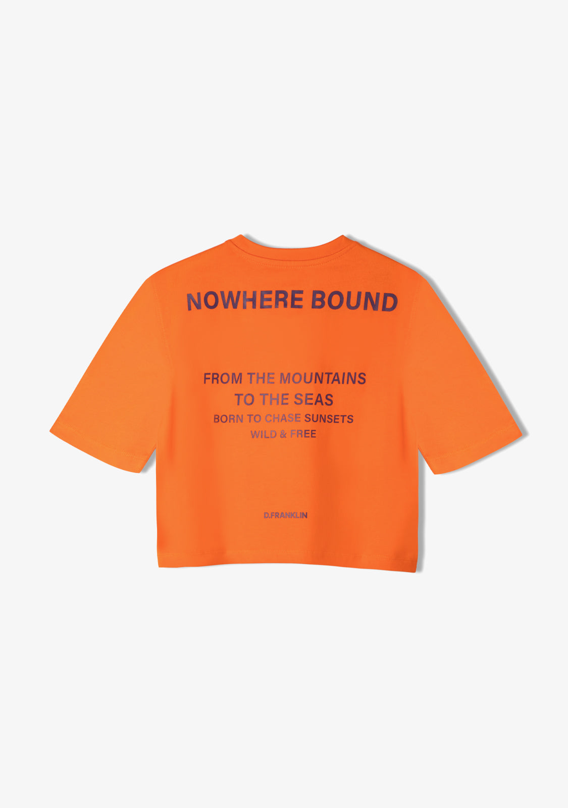 Nowhere Bound Cropped T-Shirt Orange / Purple