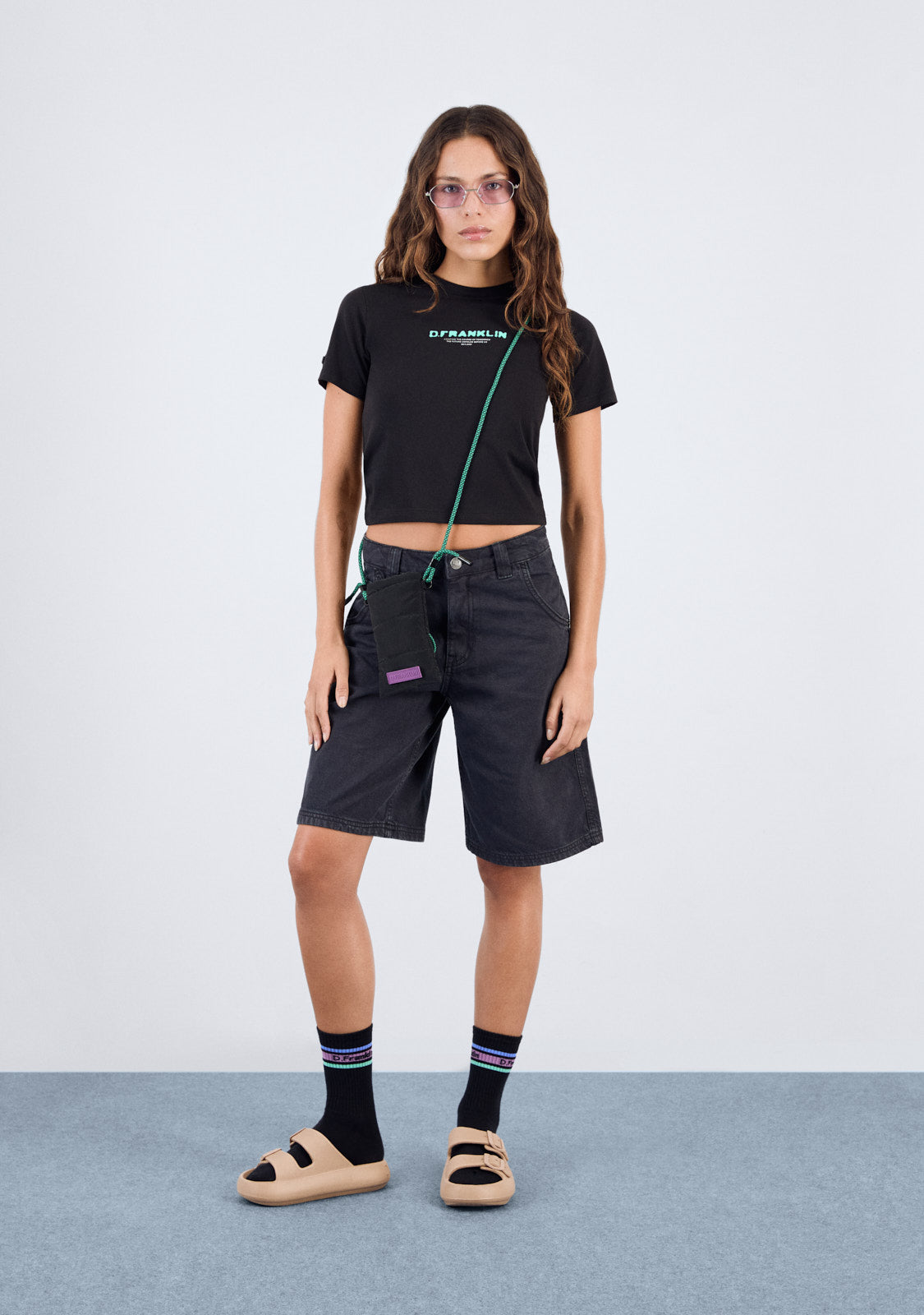 Tomorrow Cropped T-Shirt Black