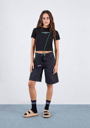 Tomorrow Cropped T-Shirt Black