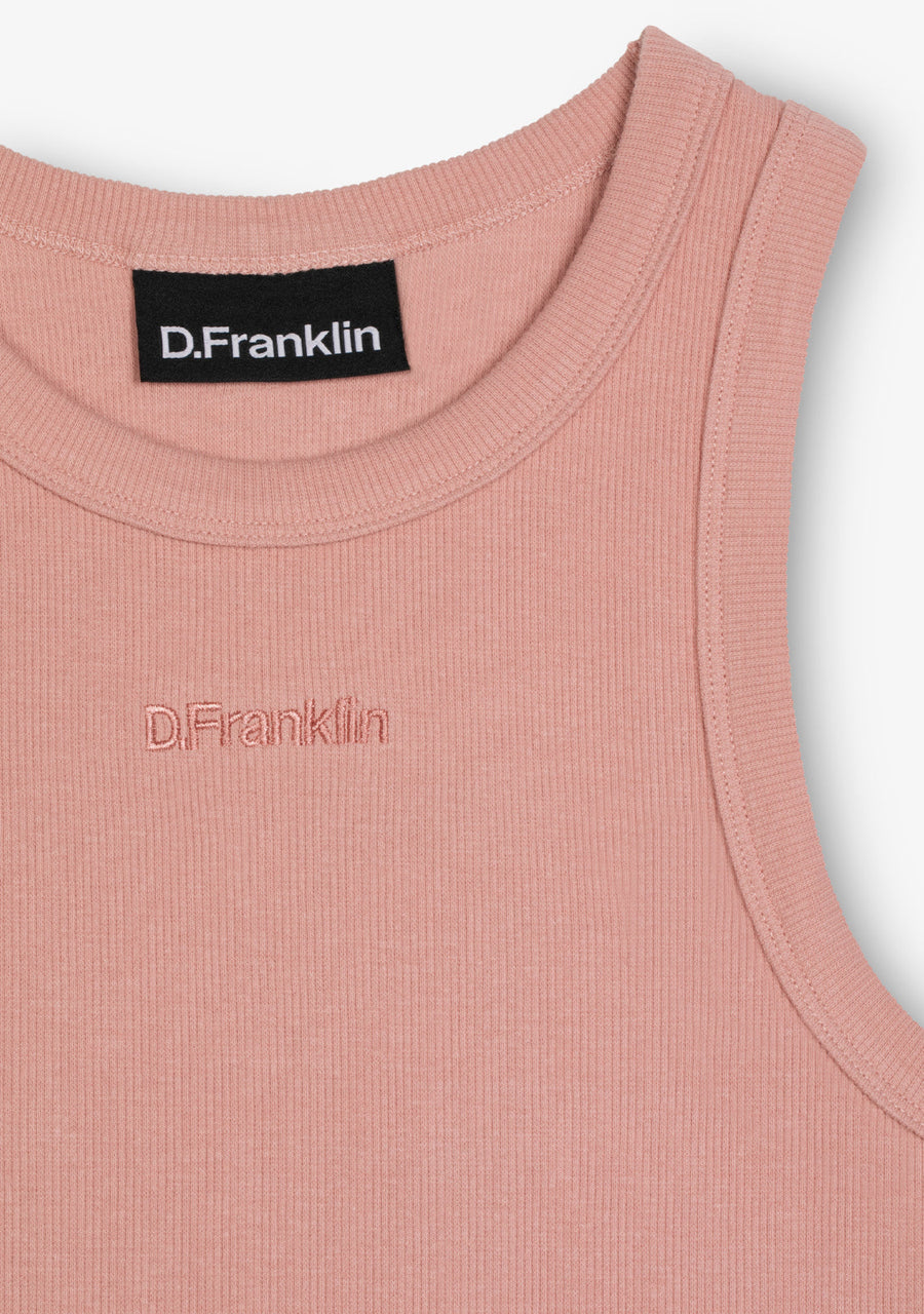 Rib Tank Top Dusty Pink
