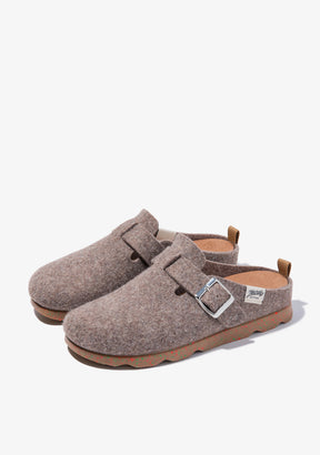 Mercredy Slipper Buckle Taupe / Brown