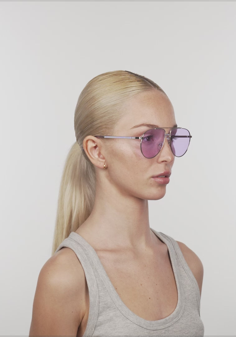 Load video: Aviator Legacy Silver / Lavender