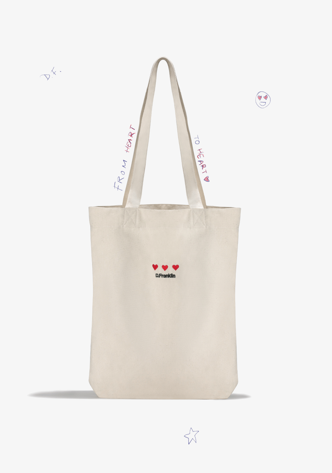 Tote Bag From Heart White