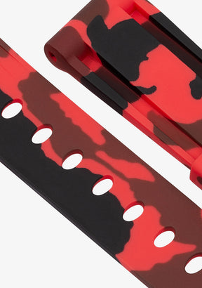 Silicone Band Camo Red