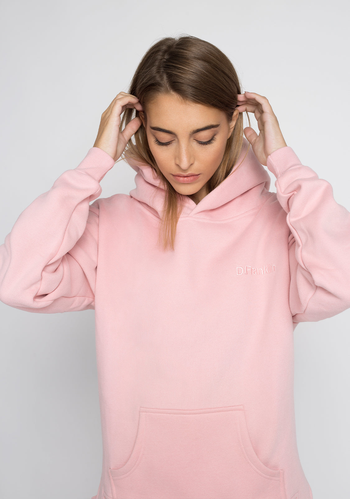 Hoodie Oversized DF Basic Pink