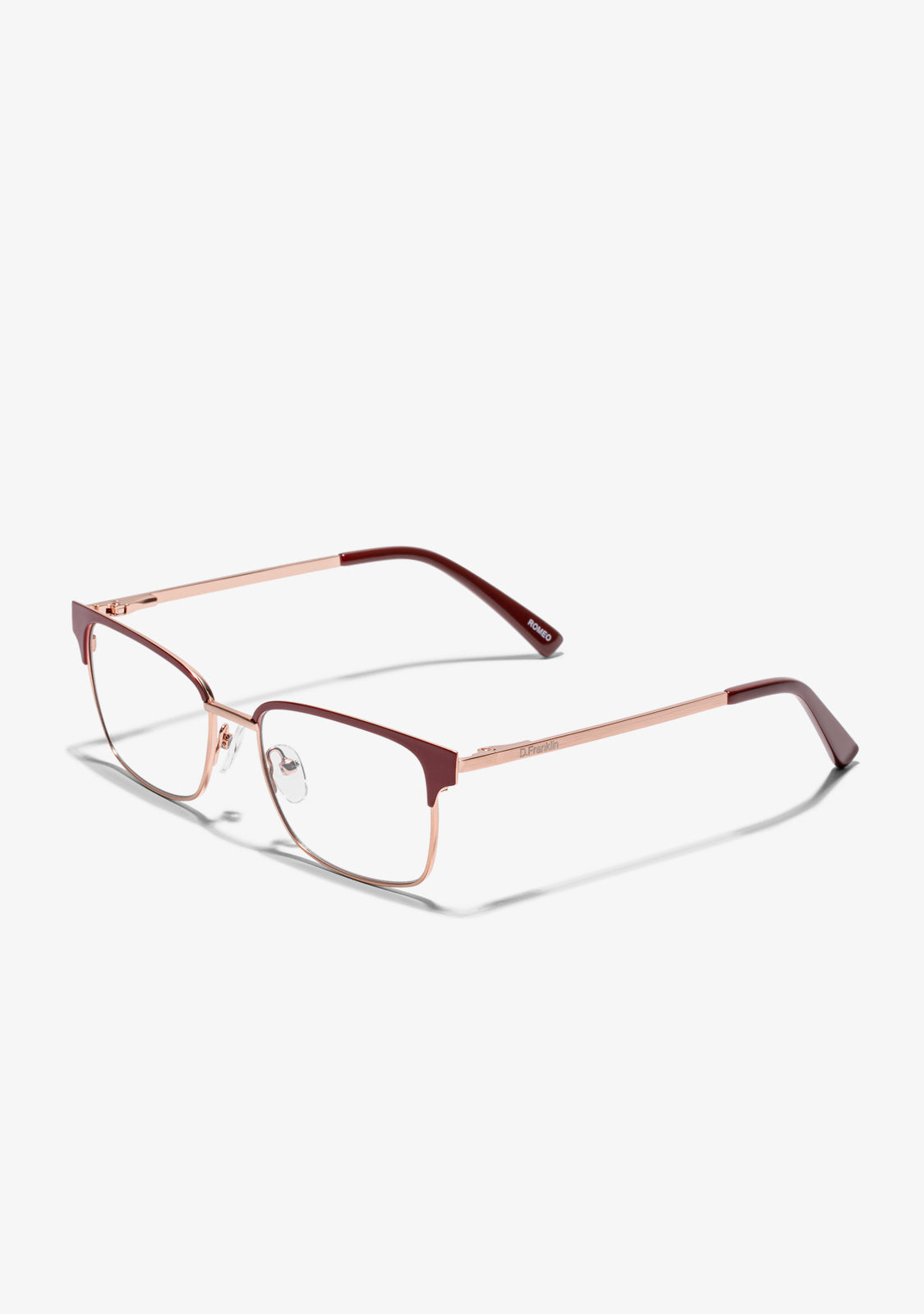 Romeo Square Blue Block Gold / Burgundy