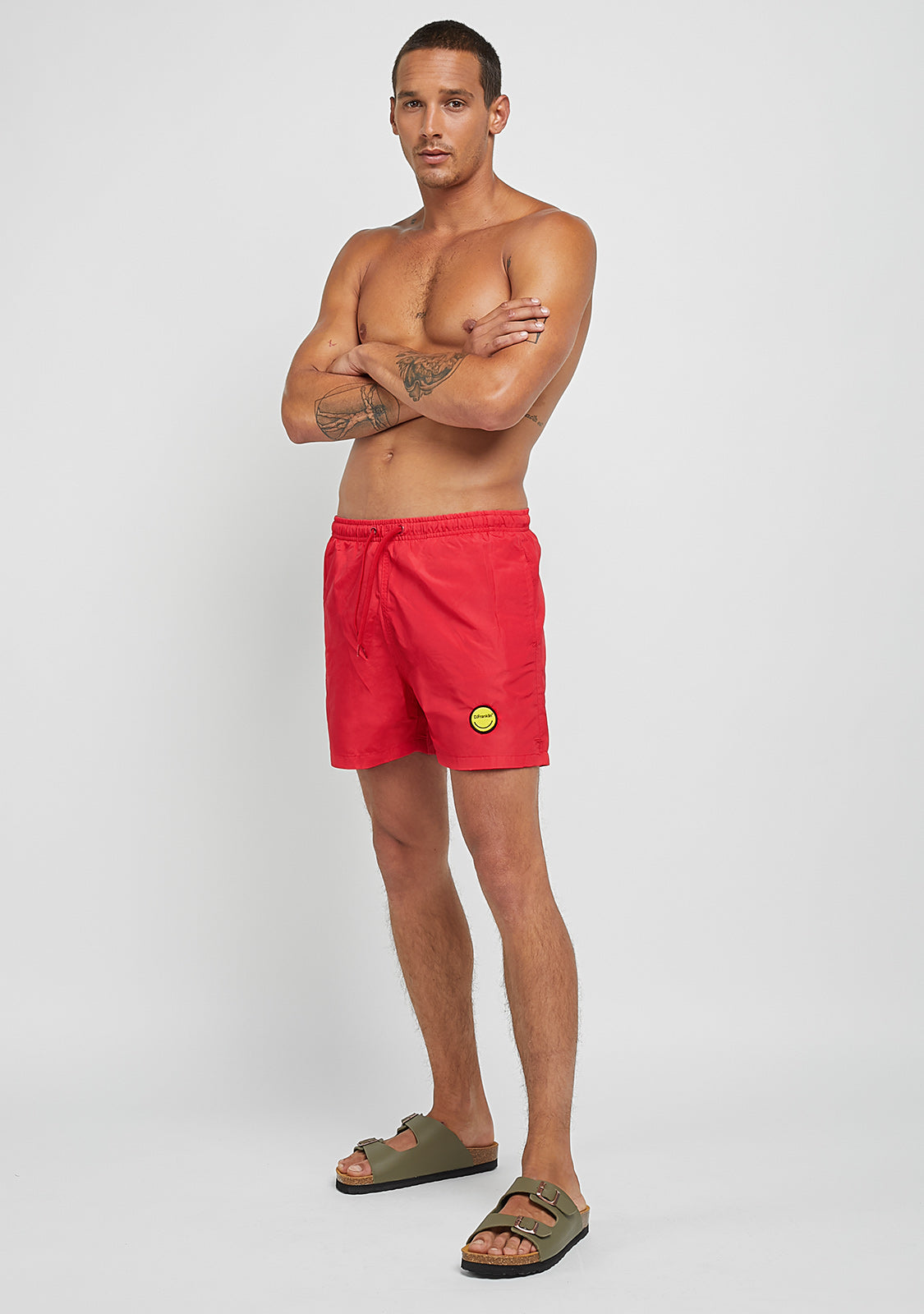 Red Swim Short Smiley