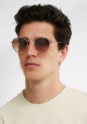 Walker Round Rose Gold / Grad Brown