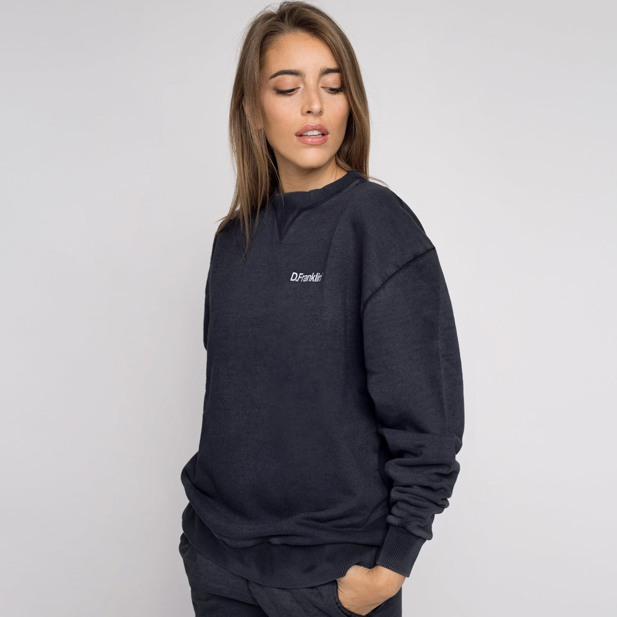 Sweatshirt Oversized Basic Black V1