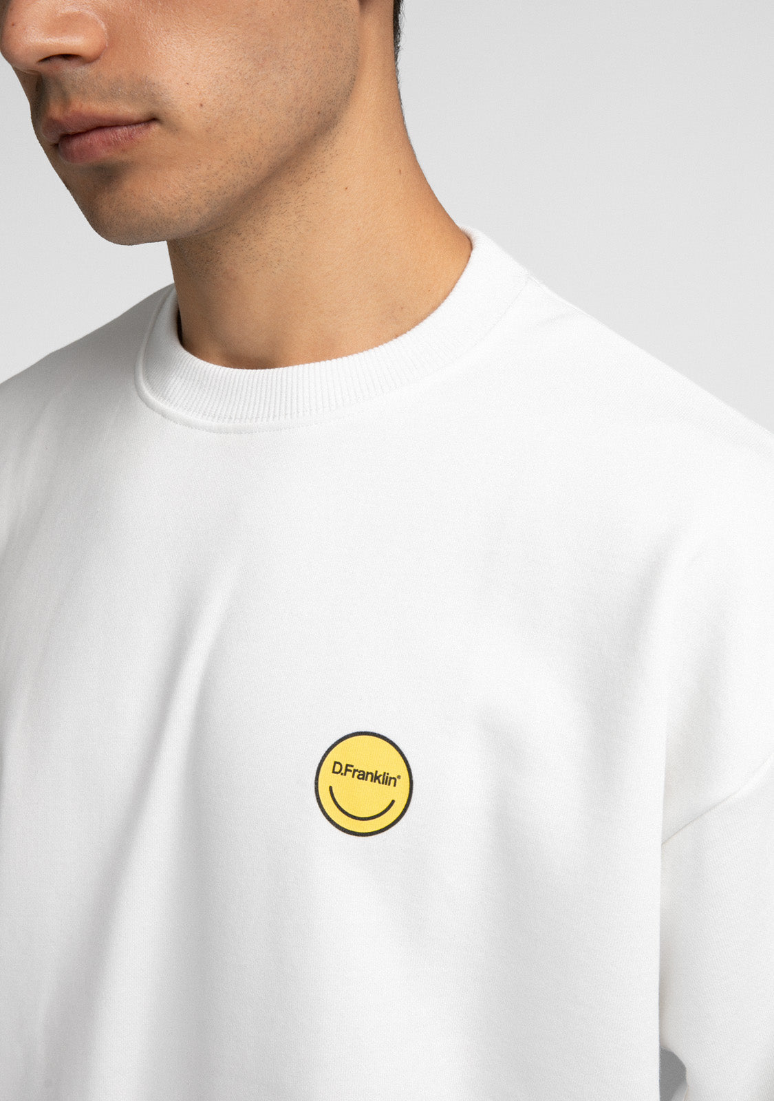 Sweatshirt Smiley White