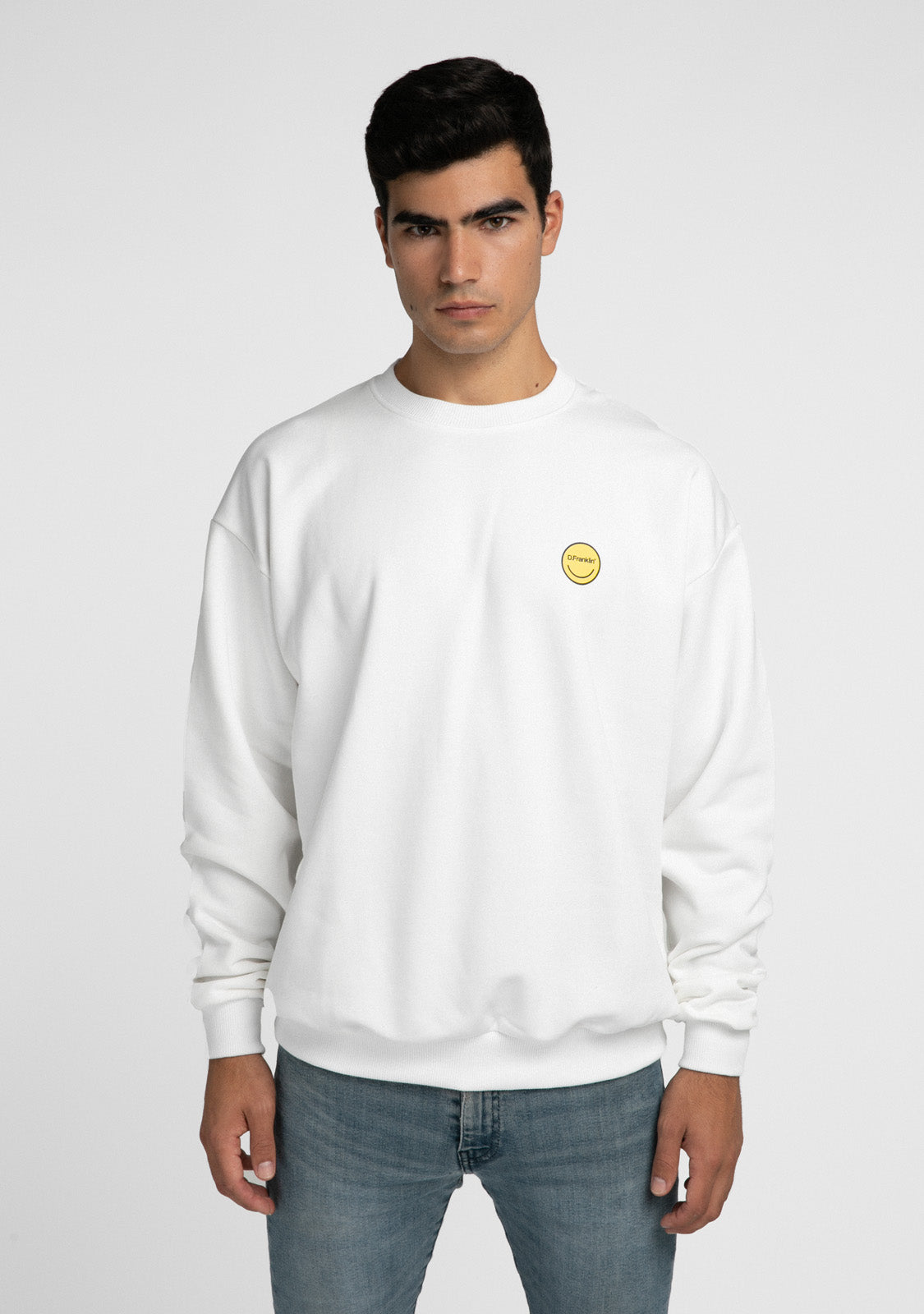 Sweatshirt Smiley White