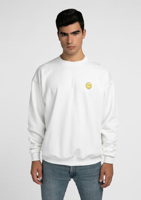 Sweatshirt Smiley White