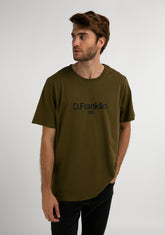 Logo Flag T-Shirt Khaki / Black