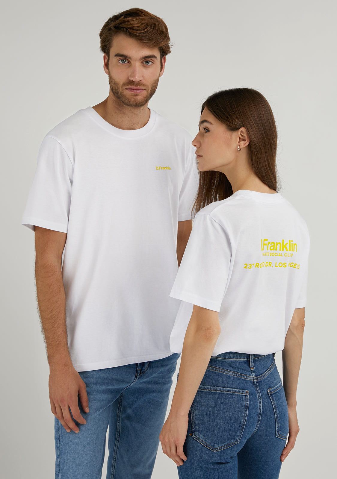 Social Club T-Shirt White / Yellow