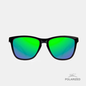 Roosevelt Shiny Black / Green Polarized