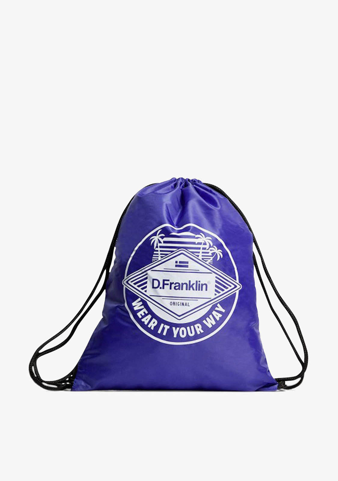 Groovy Drawstring Bag Blue