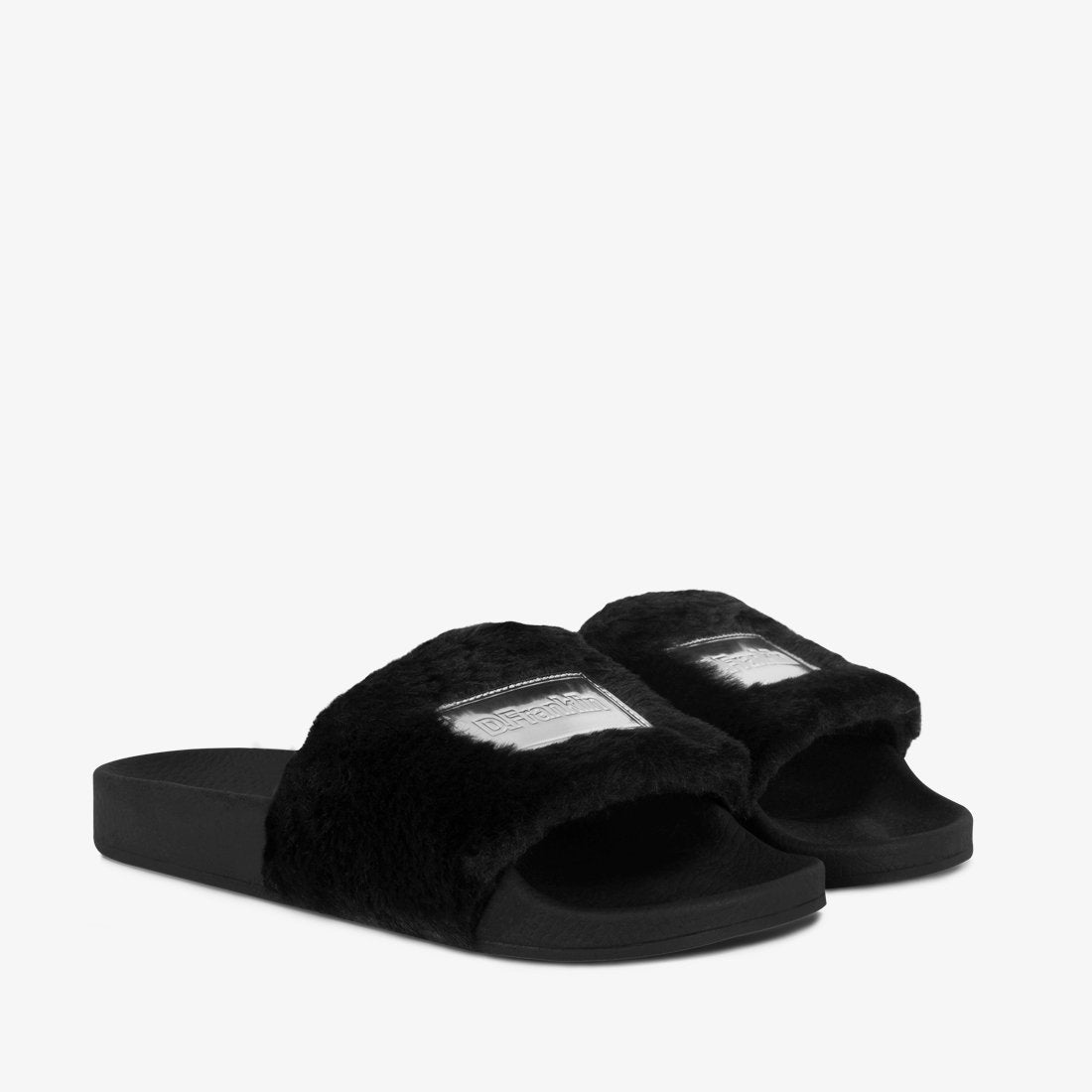 Label Fur Slides Black