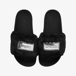 Label Fur Slides Black